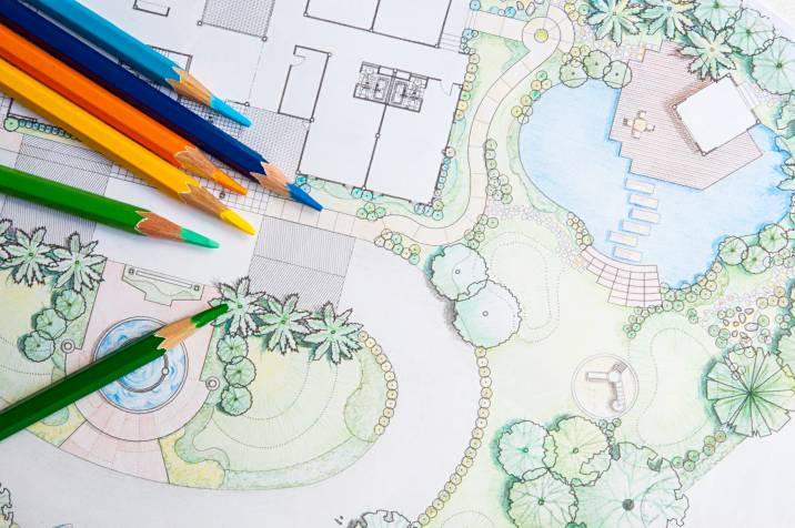 Garden design stock image
